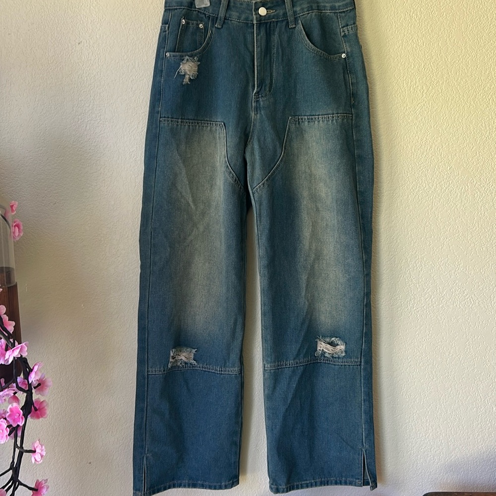 NWT NVFelix Jeans with Skeleton Hands on Back, Sz XS